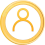 person-icon-gold-round-button-golden-coin-shiny-frame-luxury-concept-abstract-illustration-isolated-white-background-162449512